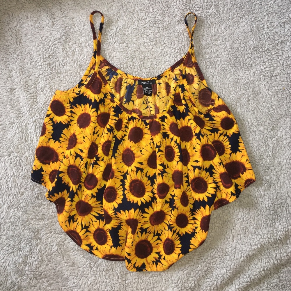 Flowy Sunflower Tank Top